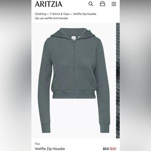 Aritzia TNA Waffle Zip Hoodie